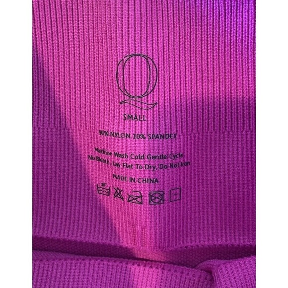Q Collective High Waisted Seamless Leggings Size Small Women’s Pink - Picture 3 of 7